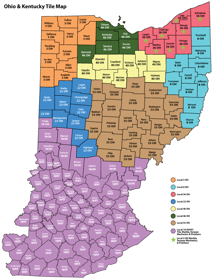 Ohio & Kentucky Tile Map