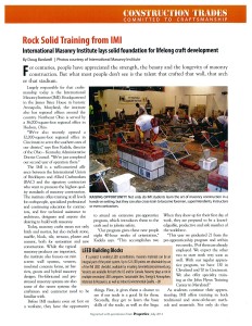 IMI Article - Rock Solid Training (pg. 1)