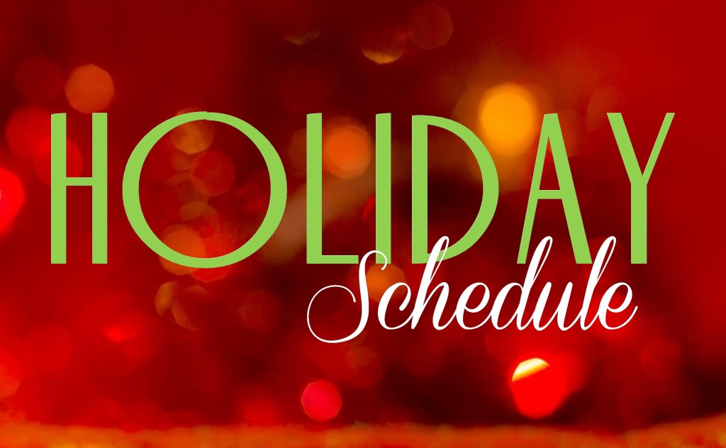 2016 Holiday Schedule!!!! Ohio Kentucky ADC